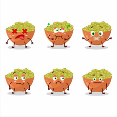 Sticker - Mung beans cartoon character with nope expression