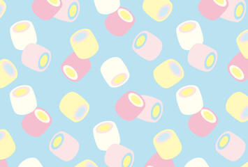 seamless pattern with marshmallows for banners, cards, flyers, social media wallpapers, etc.