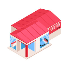 Sticker - Furniture Store Illustration