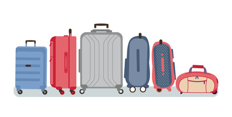 Wall Mural - Luggage Flat Illustration