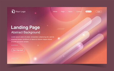 Wall Mural - Modern landing page with abstract background