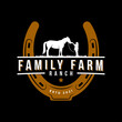 family ranch logo design, horse farm logo design