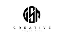Letters GSM Creative Circle Logo Design Vector	
