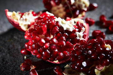 Sticker - Fresh pomegranate seeds on marble