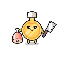 Sticker - Illustration of key character as a butcher