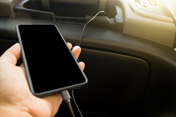 In-car smartphone charger plug for modern technology