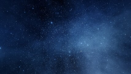 Poster - Stars in sky, starry night starlight shine of milky way, space cosmic background, starry background 3d render	