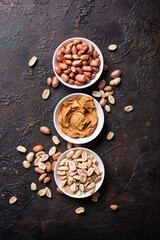 Wall Mural - Close-up of tasty peanut paste for breakfast