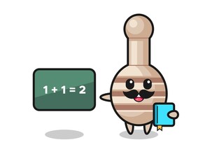 Sticker - Illustration of honey dipper character as a teacher