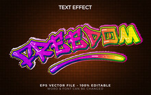 Graffiti Text Effect Style. Editable Text Effect.