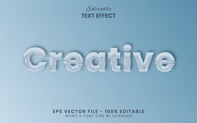 Poster - Creative text effect plastic style theme. Editable text.