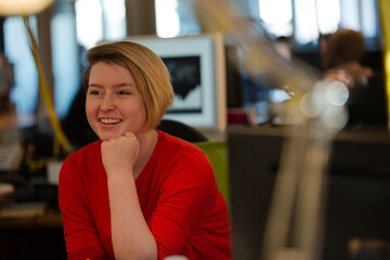 Portrait of smiling, confident woman