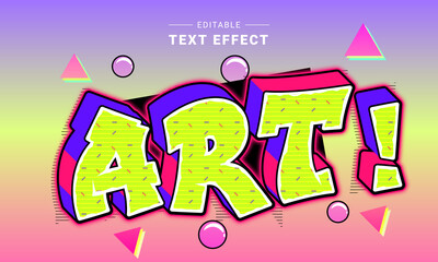 Wall Mural - Editable text style effect - Pop art text style theme.