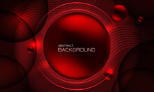 Abstract Red Circle Line Fluid Liquid Geometric Design Creative Technology Futuristic Background Vector