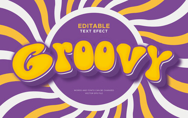 Aufkleber - Trendy groovy text effect
