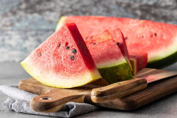 Poster - Red sliced watermelon. Pieces of red melon.