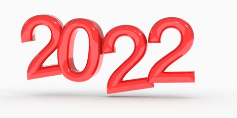 Aufkleber - happy new year 2022 on the background