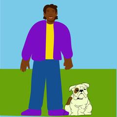 man with dog 4 