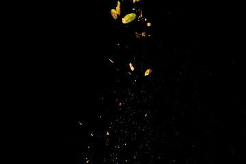 Wall Mural - mixture of pistachios and coffee bean