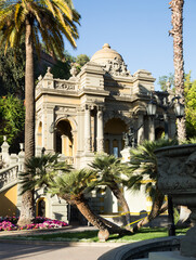 Wall Mural - Rotunda with sculptures and stairs in Santa Lucia park in Santiago, Chile