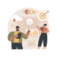 Poster - Data initiative abstract concept vector illustration. Open platform, information initiative, metadata study, data driven startup, research and development, privacy policy abstract metaphor.