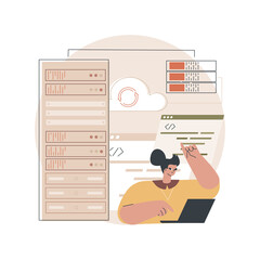 Poster - Big data analytics abstract concept vector illustration. Big data mining, automated analytics system, information analysis, pattern recognition, info systematization abstract metaphor.