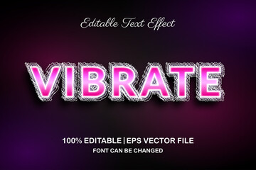 Wall Mural - vibrate 3d editable text effect