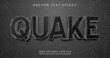 Quake text, Textured editable text effect style