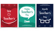 © gusmanfahmi - Happy World Teachers Day. Set of 3 simple Background Vector Illustration Flat Style. Suitable for poster, cover, web, social banner, or flyer