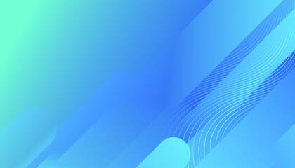 Poster - Abstract modern dynamic blue lines background. Vector