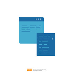 Poster - page browser icon computer in flat style vector illustration