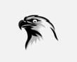 eagle falcon hawk head drawing art logo template illustration inspiration
