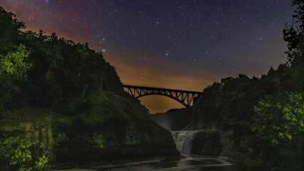 Wall Mural - Letchworth State Park NY Fireflies Milky Way 2020