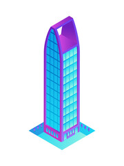 Canvas Print - Skyscraper Isometric Icon