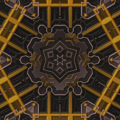 Wall Mural - 3d effect abstract hexagonal geometric pattern 