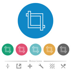 Poster - Crop tool flat round icons