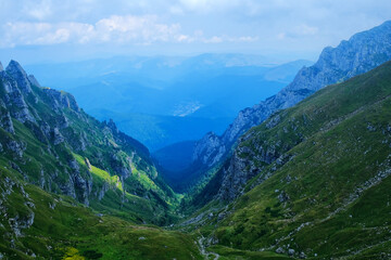 Sticker - Gorgeous landscape on the way to Omu Peak , Babele  - Omu Chalet Route, Bucegi Plateau , Carpathians Mountains, Prahova , Romania