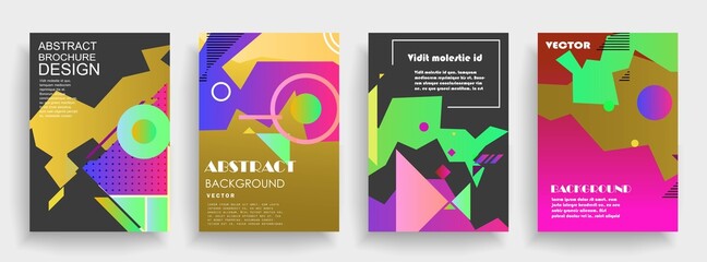 Modern abstract covers set, Modern colorful wave liquid flow poster. Cool gradient shapes composition, vector covers design.	