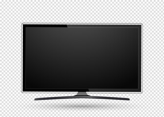 Fototapete - Realistic 4k ultra hd monitor. Blank tv screen.