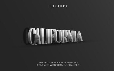 Poster - text effect isometric stye. editable font and word.