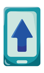 Fototapete - cellphone with arrow