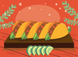 Wall Mural - tacos in kitchen board