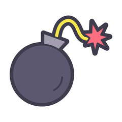 Wall Mural - Isolated video game bomb icon Vector illustration