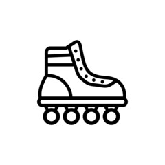 Sticker - Roller shoes icon design illustration template