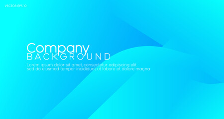 Poster - Abstract minimal blue company background with waves for business banner design template. Vector