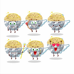 Sticker - Parboied long grain rice cartoon designs as a cute angel character