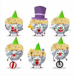 Sticker - Cartoon character of parboied long grain rice with various circus shows