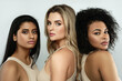 © blackday - Multi-ethnic beauty and friendship. Group of beautiful different ethnicity women.
