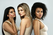 © blackday - Multi-ethnic beauty and friendship. Group of beautiful different ethnicity women.