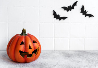 Halloween pumpkins and jack o lantern decor